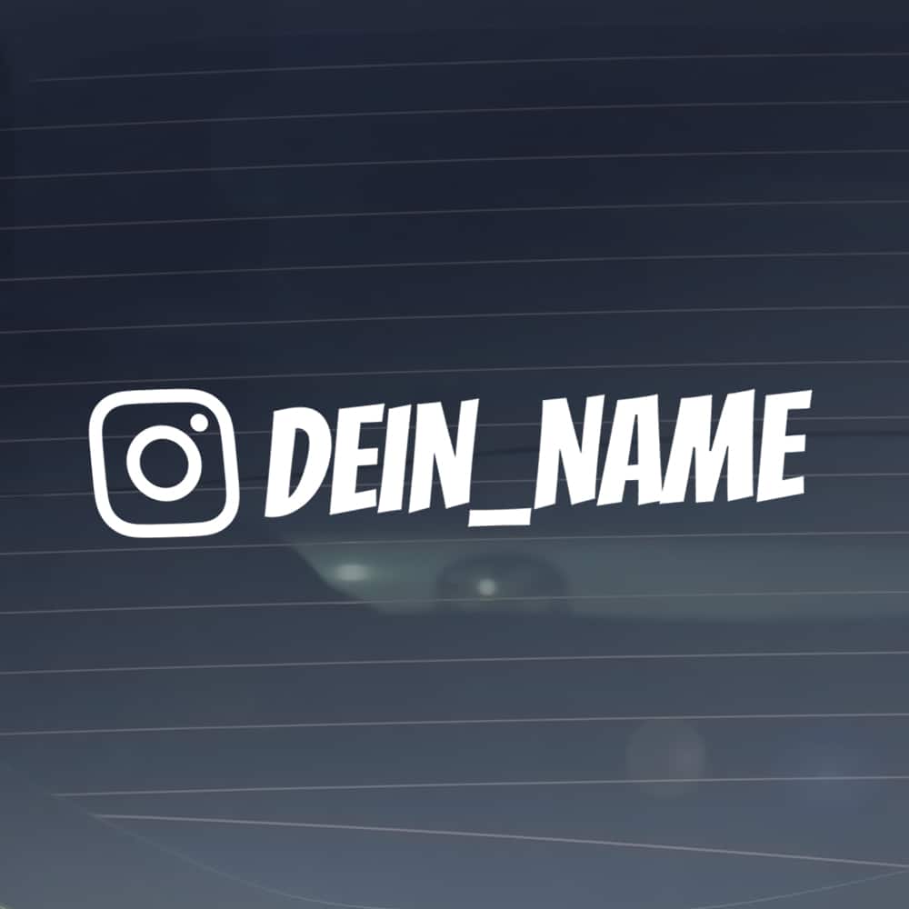 Helm-Aufkleber (Set von 2)  Mit deinem Instagram-Namen – socialsticker